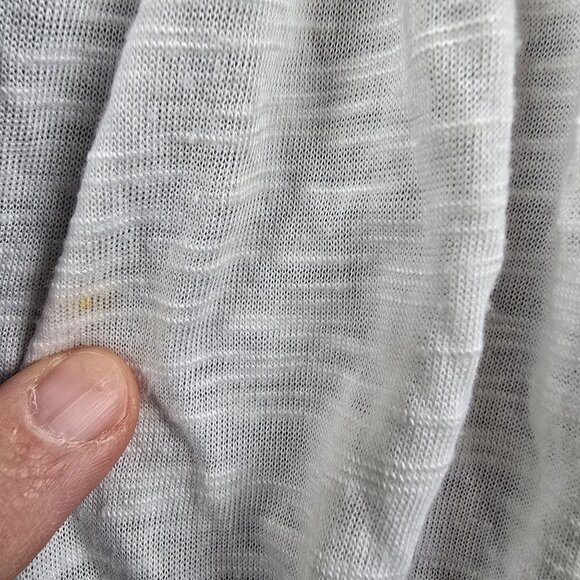 Absolutely Famous Womens Drape Neck 3/4 Sleeve Top Medium Black/White - Picture 3 of 6